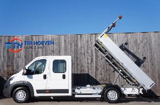 skadebil auto Citroën Jumper 2.2 HDi 3Zijdige Kipper Dubbele Cabine Airco Navi 110KW Euro 5 2016/8