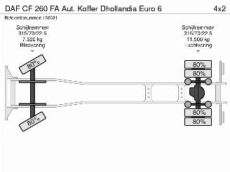 DAF CF 260 FA Aut. Koffer Dhollandia Euro 6 picture 30
