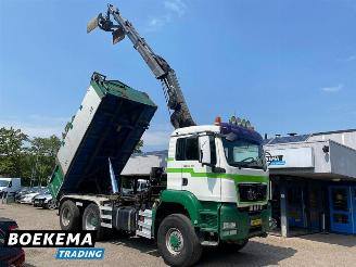 damaged trucks MAN TGS 32.400 6X6 Hiab 166Pro Remote Kipper Widespread Euro5 2009/1