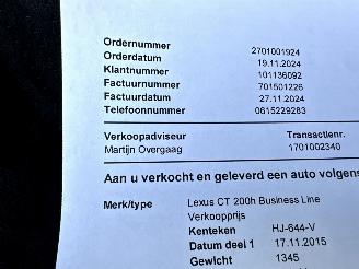 Lexus Ct Gereserveerd 200h Hybrid 123pk aut Business Line - nap - navi - camera - dealer onderhouden - licht + regens + dimmend spiegel picture 36