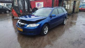 Vrakbiler auto Mazda 6 2003 2.0 16v LF Blauw onderdelen 2003/5