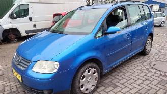 Vrakbiler auto Volkswagen Touran 1T 2003 1.6FSI BAG GQG Blauw LA5X onderdelen 2003/6