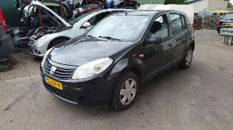 Vrakbiler auto Dacia Sandero 2009 1.2 16v D4FF7 Zwart NV676 onderdelen 2009/8